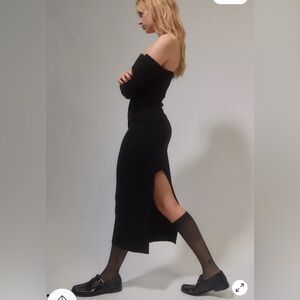 Black off the shoulder dress